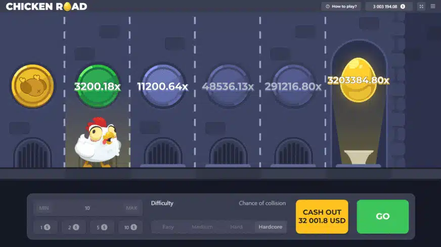 A játék demo verziója Chicken Road.